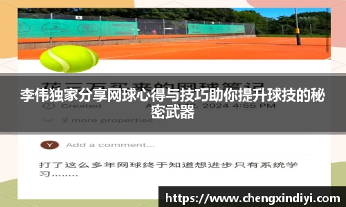李伟独家分享网球心得与技巧助你提升球技的秘密武器