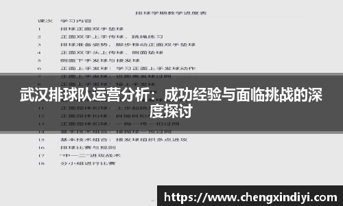 武汉排球队运营分析：成功经验与面临挑战的深度探讨