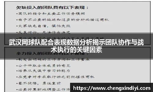 武汉网球队配合表现数据分析揭示团队协作与战术执行的关键因素